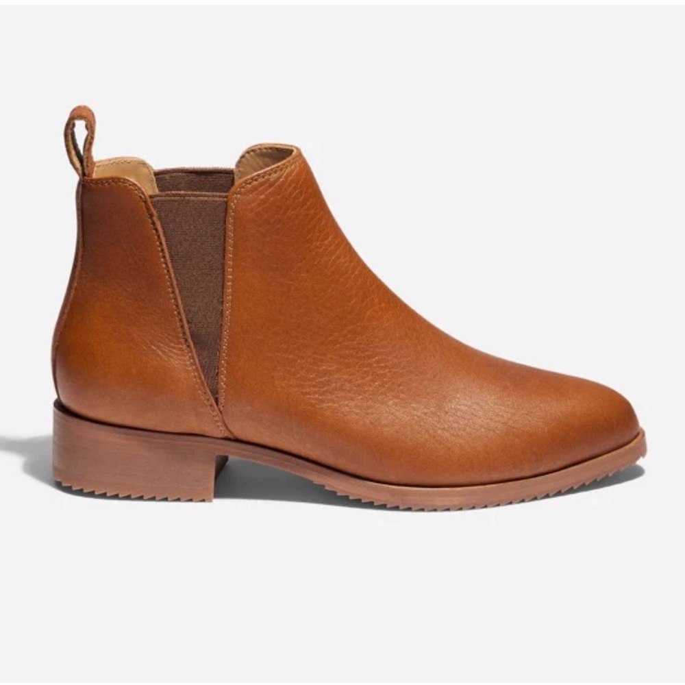 NEW NISOLO Eva Everyday Chelsea Leather Boots Women Auburn Waterproof $228 - Picture 2 of 6